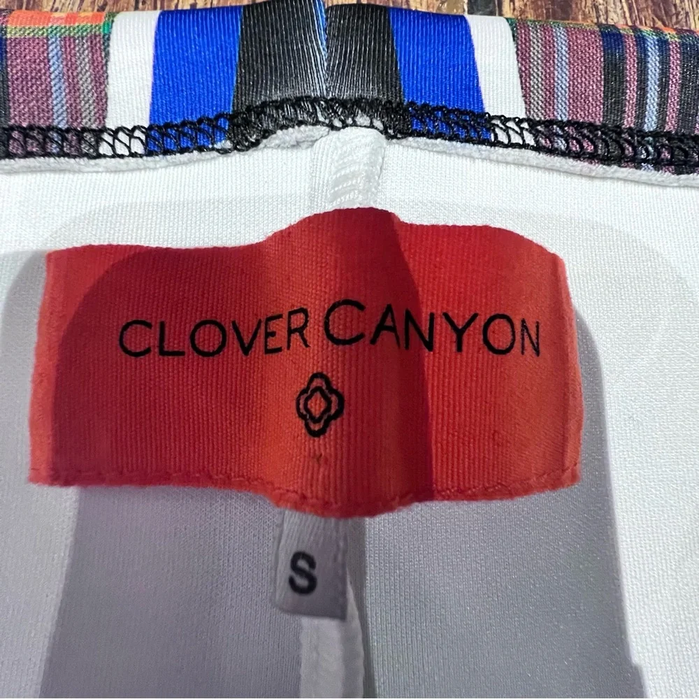 Clover Canyon Asymmetrical Skirt with Plaid and Stripes Sz S New No Tag